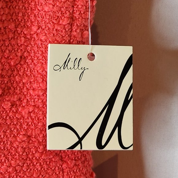 Milly of New York dress Kaylee Beaded Sheath in Watermelon Red Size 8 - Picture 3 of 4